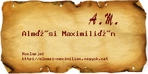 Almási Maximilián névjegykártya